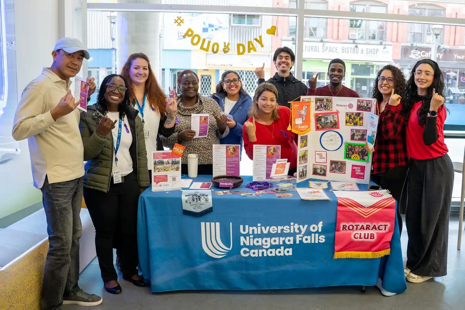 Participants from the Rotaract Club