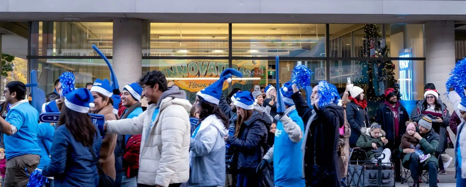 UNF students and staff at the Santa Claus Parade