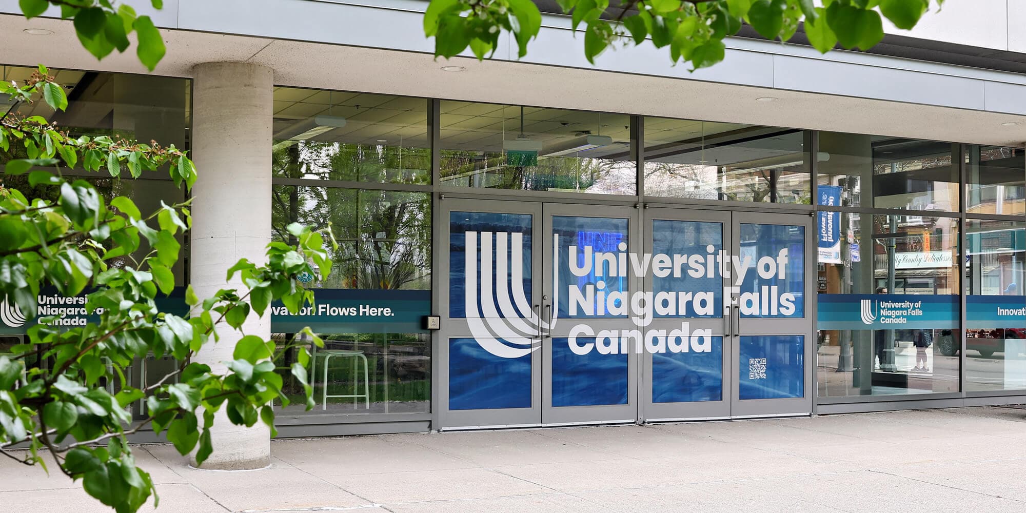 A photo of UNFC door entrance from outside