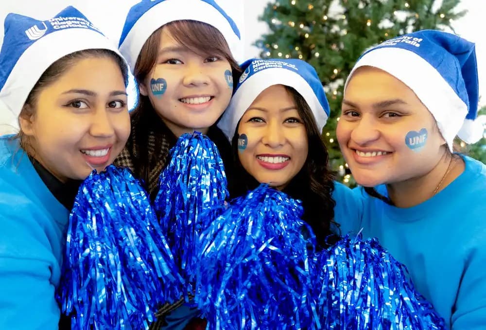 UNF students and staff at the Santa Claus Parade