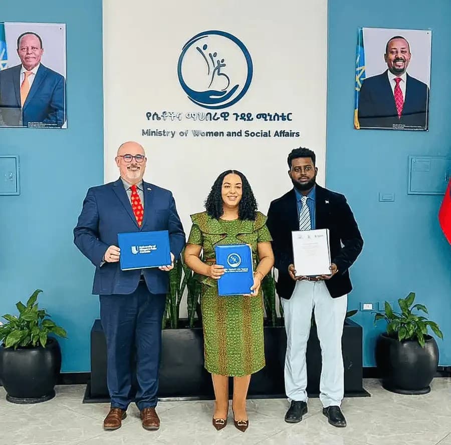 The signing ceremony at Ethiopia
