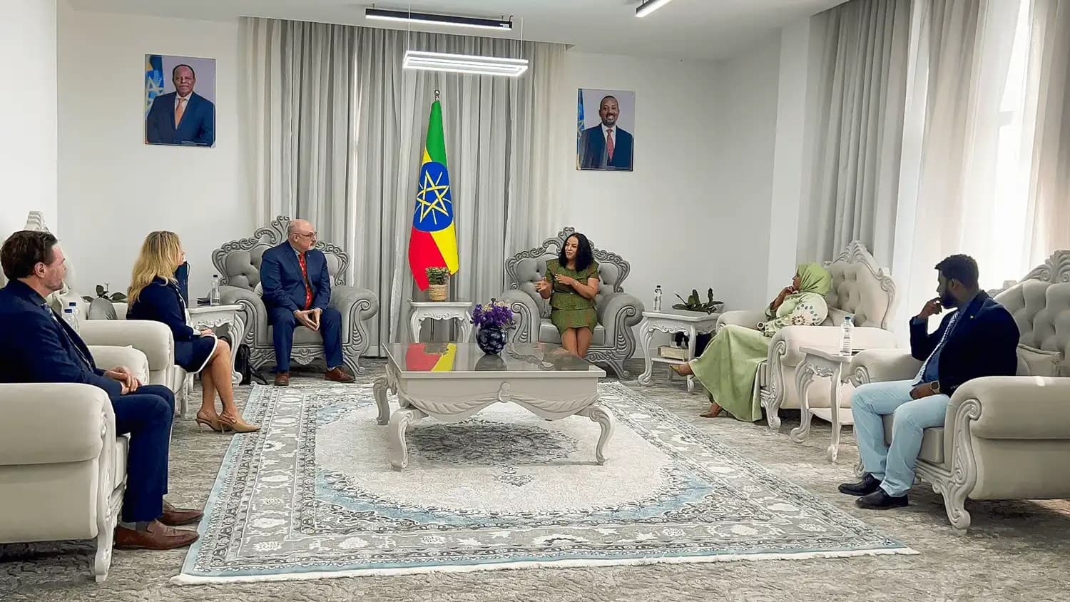 The signing ceremony at Ethiopia