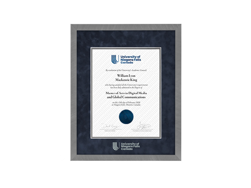Florentine silver degree frame