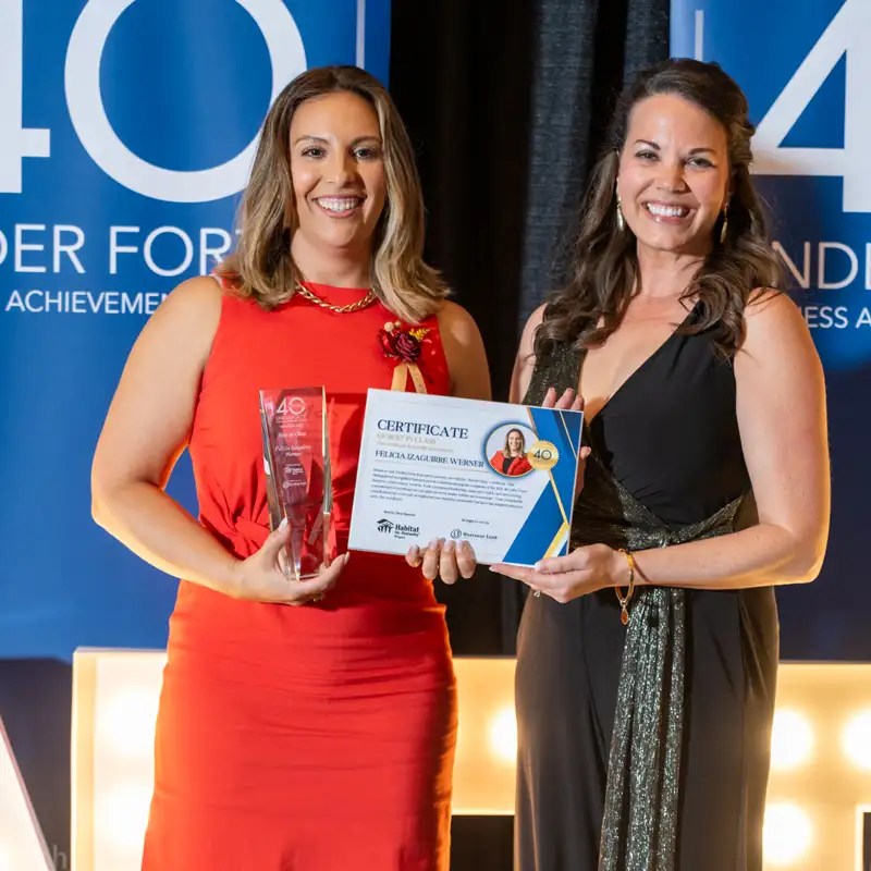 Felicia Werner with her award