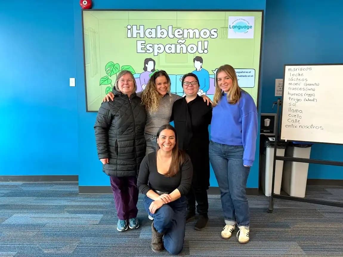 UNF Language Club members posing for a picture