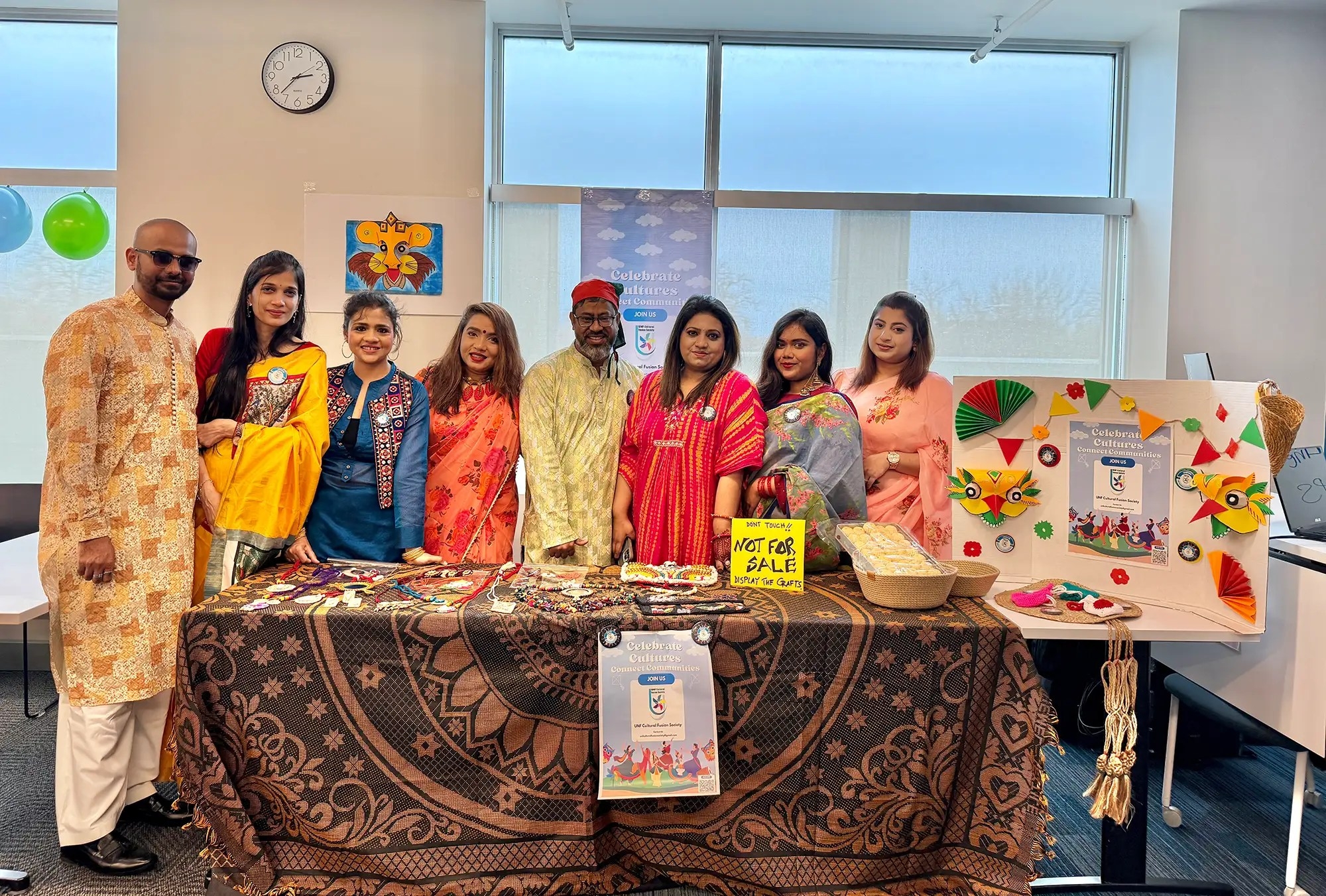 Group of students from UNF Cultural Fusion Society seen in the picture