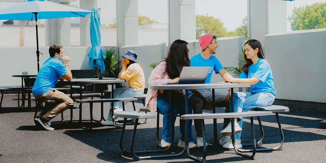 UNF students at the patio