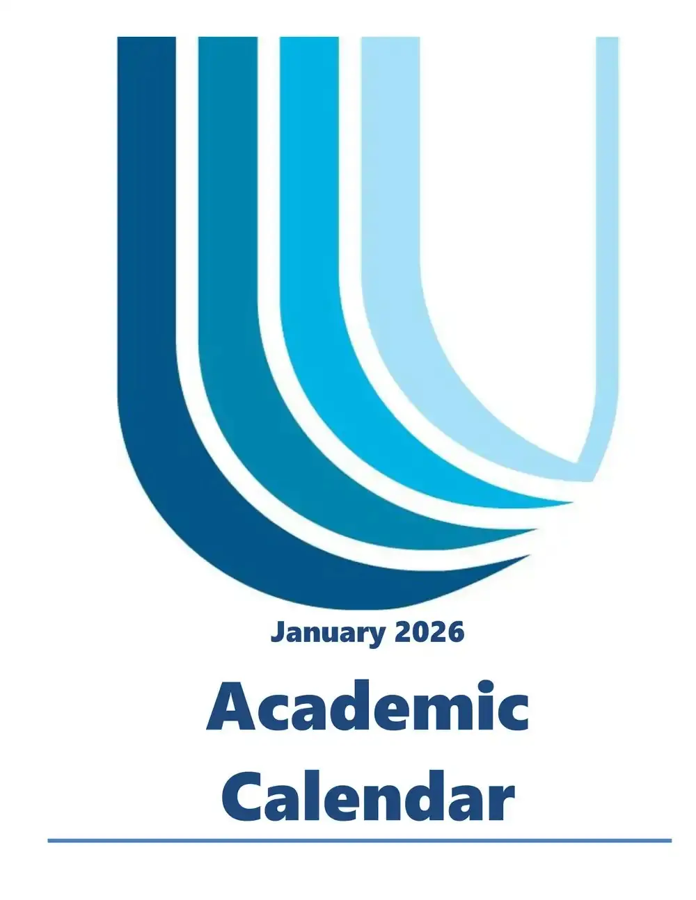 Academic Calendar 2026 January cover