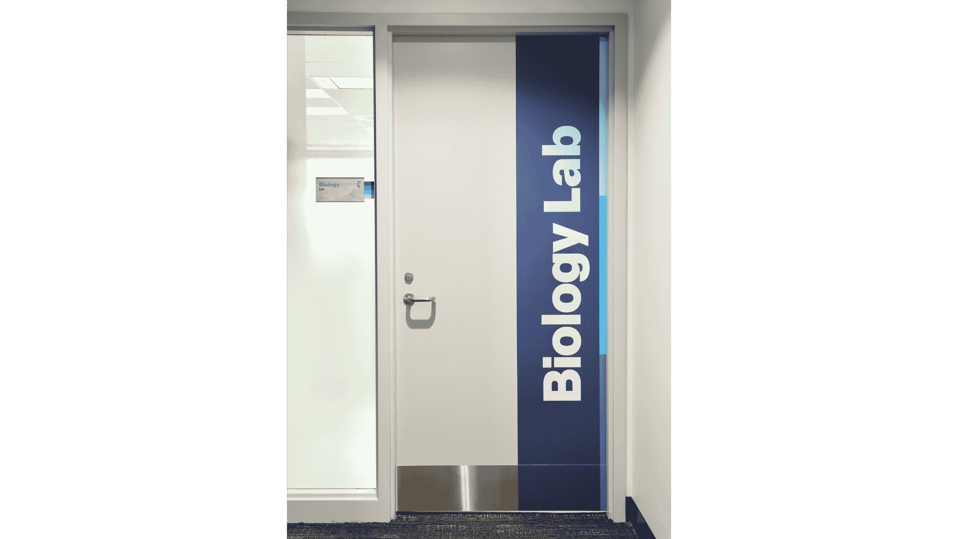 Biology lab entrance